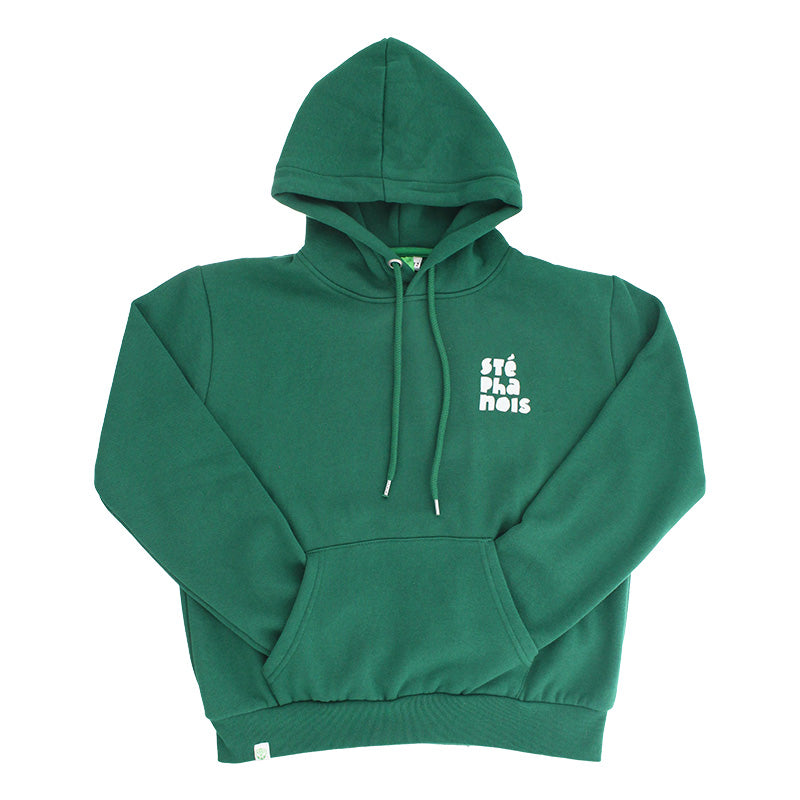 Sweat capuche STÉ-PHA-NOIS enfant vert